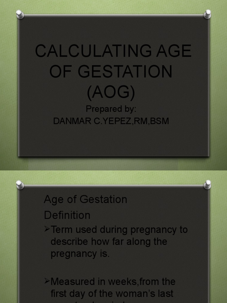 AOG Computation in Pregnancy | PDF