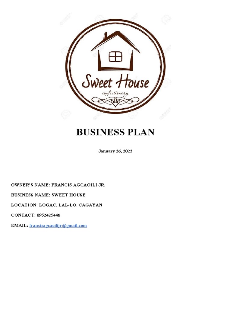 Business Plan Francis Download Free PDF Cakes Breads