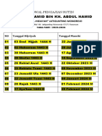 Jadwal Pengajian Rutin