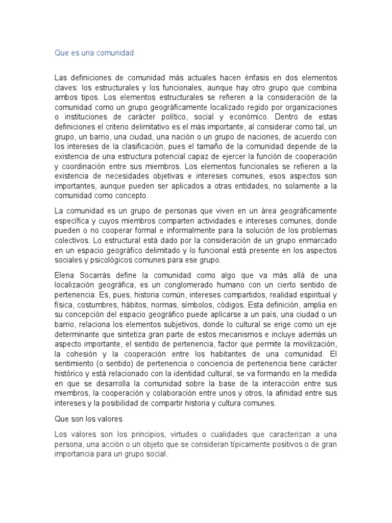 Definición de Comunidad Indígena | PDF | Grupo social | Sociedad