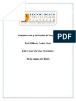 Administración y Evaluación de Proyectos TIPOS de PRUEBAS