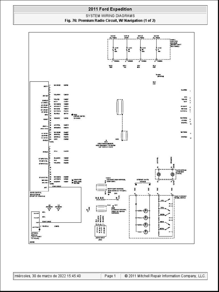2011 Ford Expedition Radio Wiring | PDF
