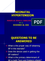 Neonatal Hypertension: Marifi de Jesus U. Cabaluna, MD