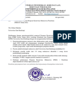Surat Pemberitahuan Penerimaan Proposal PKM P Mahasiswa 2022
