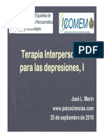 TERAPIA INTERPERSONAL ICOMEM 19 VO - Parte 1