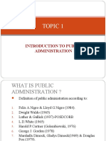 Topic 1-Intro To Public Admin.