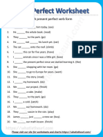 Present Perfect Worksheet g4