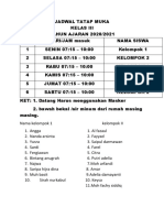 Jadwal Tatap Muka