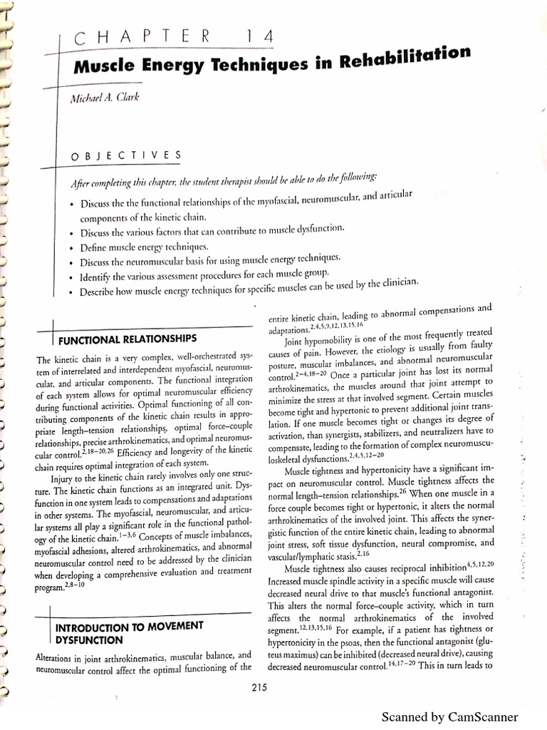 Muscle Energy Technique PDF