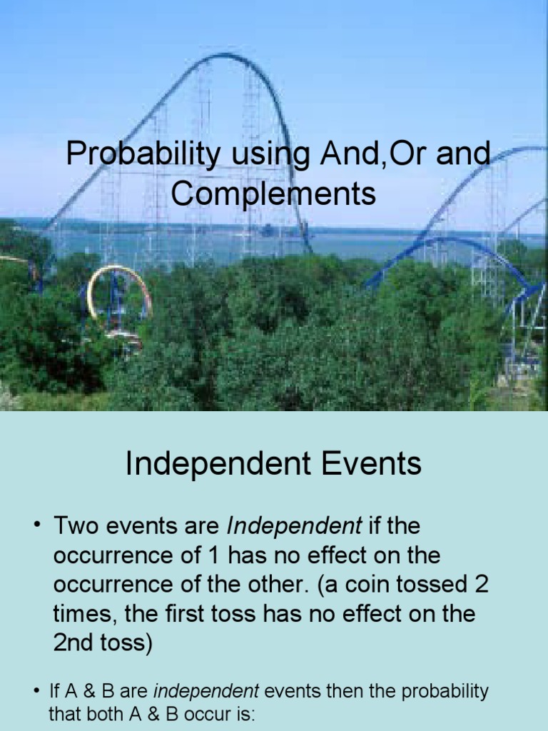 Probability Of And Or Statements