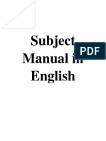 Subject Manual in English