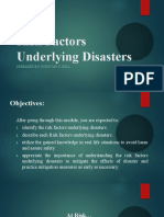 Module 2 Risk Factors Underlying Disasters