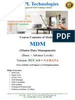 0018 SAP MDM With S4 HANA Syllabus UCPL Technologies