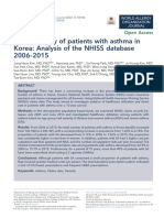 Epidemiology of Patients With Asthma in Korea Ana