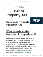 Sale Under Transfer of Property Act
