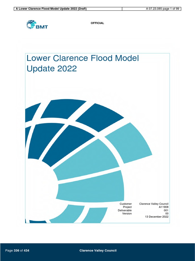 Lower Clarence Flood Model Update 2022, BTM For Clarence Valley Council