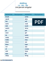 Adding - S, - Es, - Es: Third Person Singular Name