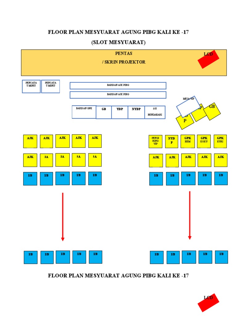 Floor Plan Mesyuarat Agung PIBG Kali Ke | PDF