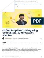 Profitable Options Trading Using CPR Indicator by MR Gomathi Shankar-2022