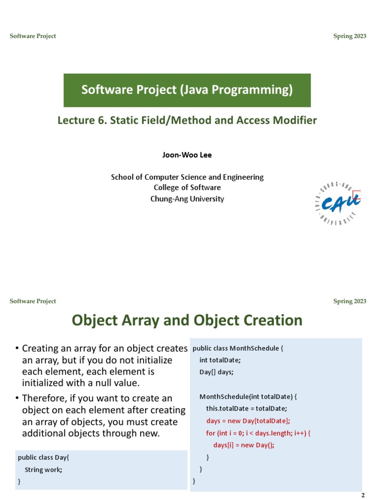 Software Project Lecture 6 | PDF | Method (Computer Programming ...