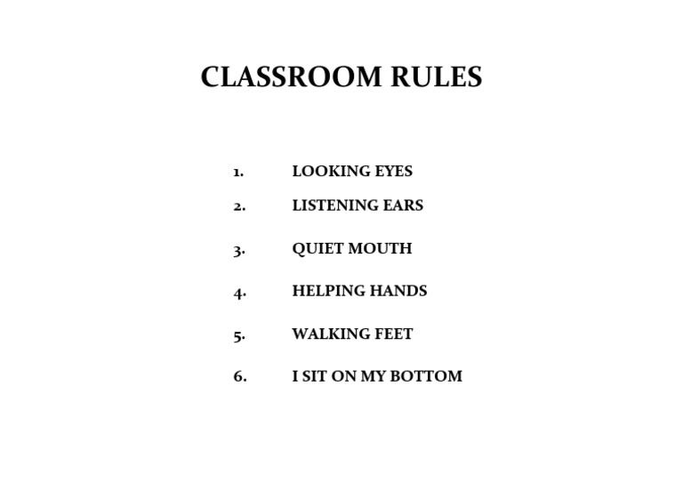 Classroom Rules PDF
