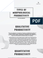 Types of Morphological Productivity