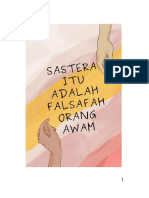 Sastera Itu Adalah Falsafah Orang Awam