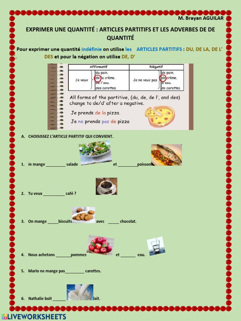Adverbes et articles de quantité FLE | PDF