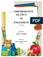 1st Performance Output