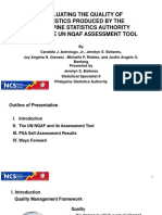 6.7.1 Evaluating The Quality of Statistics Produced by The Philippine Statistics Authority Using The