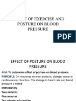 Effect of Exercise and Posture On Blood Pressure