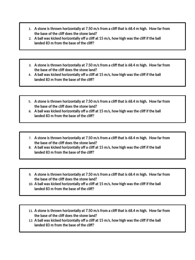 Horizontally launched sample problem pdf sports team sports