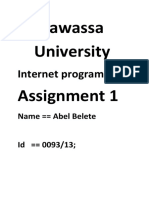 Ip (Internet Programming) Assignment