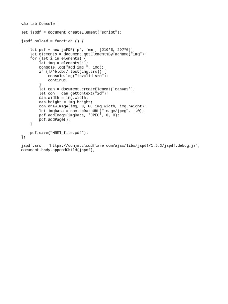 Export Images to PDF Using jsPDF | PDF