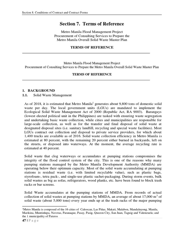 Metro Manila Solid Waste Management Plan | PDF | Waste Management ...