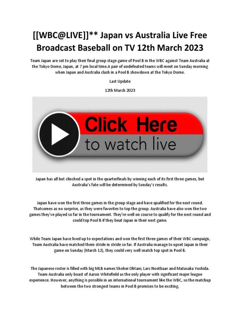 Japan Vs Australia Liv4 PDF