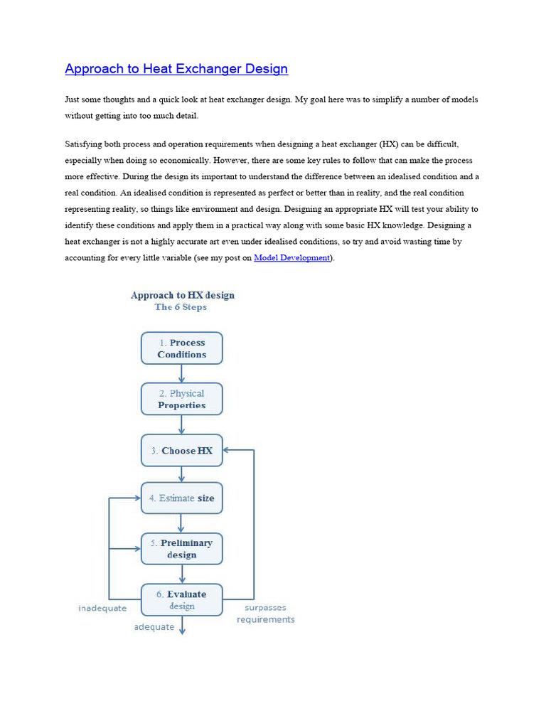 Approach To Heat Exchanger Design PDF Heat Exchanger Heat