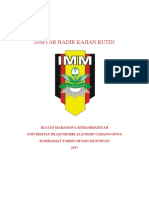 Daftar Hadir Kajian Rutin Imm FTK