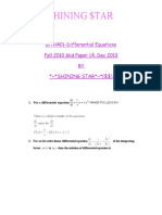 Solution of Assignemnt1 MTH 401