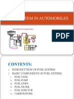Fuel System in Automobiles