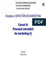 C4 - Procesul Cercetarii de Marketing (I)