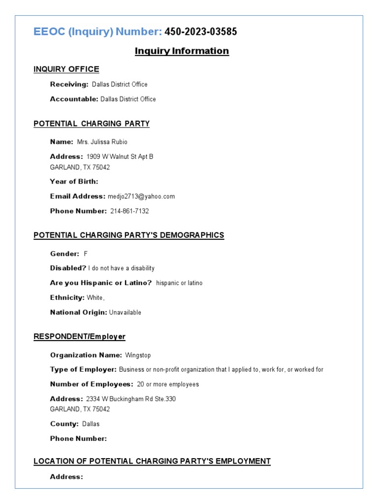 Eeoc Document | PDF | Equal Employment Opportunity Commission | Human ...