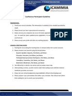 Conference Participant Guideline