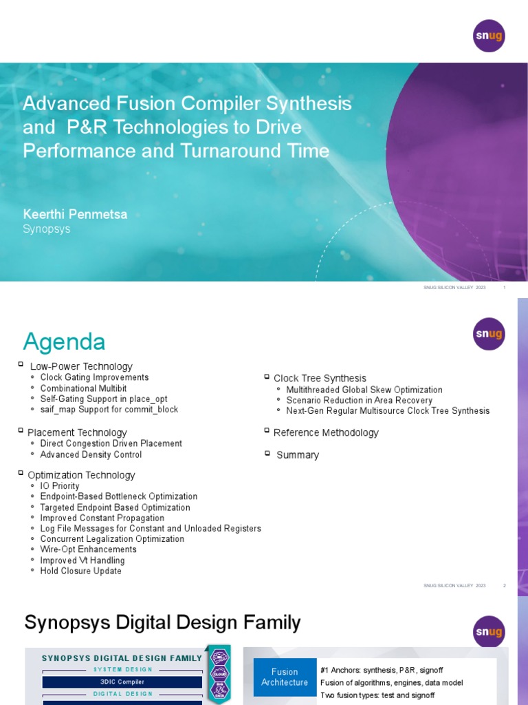 Advanced Fusion Compiler Synthesis and P&R Technologies to Drive ...