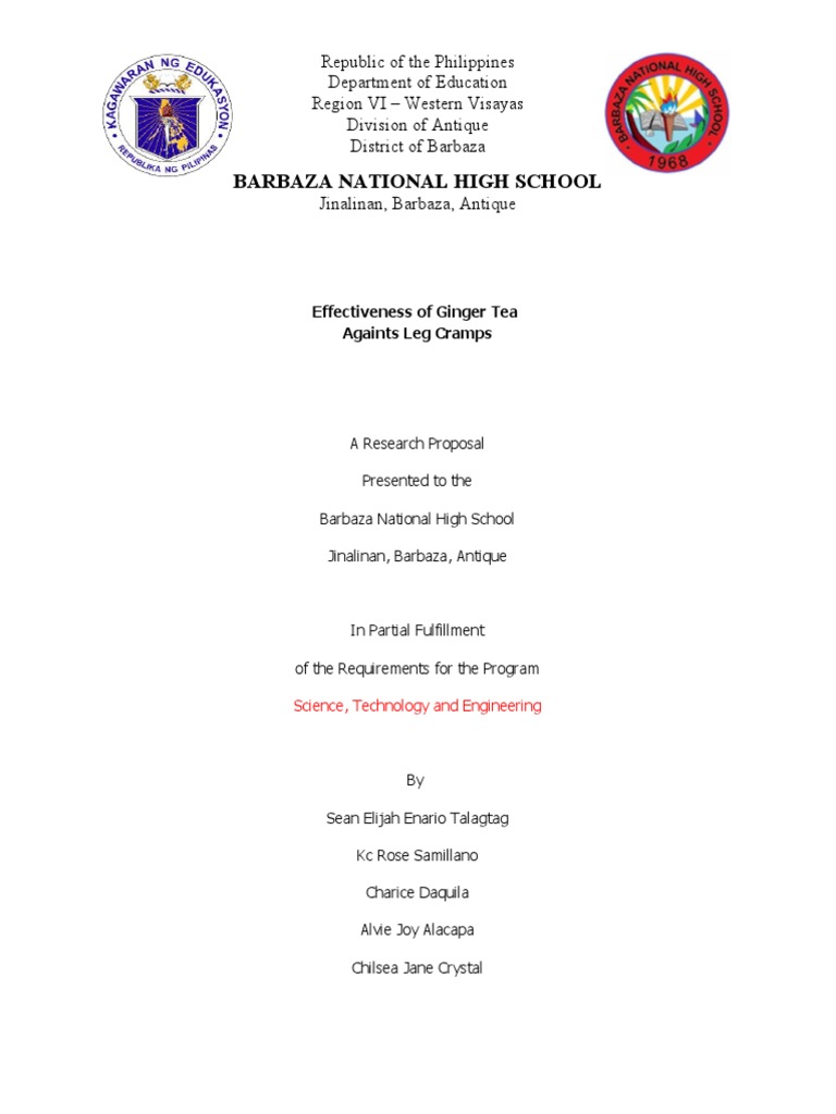 STE Proposal Layout | PDF | Mathematics | Ginger