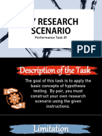 Performance Task 1 My Research Scenario