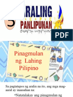 Natatalakay Ang Pinagmulan NG Lahing Pilipino