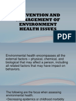 Prevention and Management of Environment Health Issues