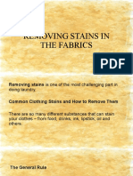 Removing Stains in The Fabric