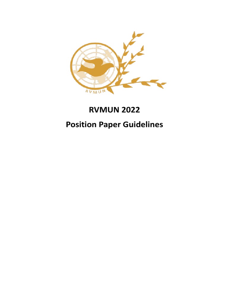 (RVMUN2022) Position Paper Guidelines - 063942 | PDF